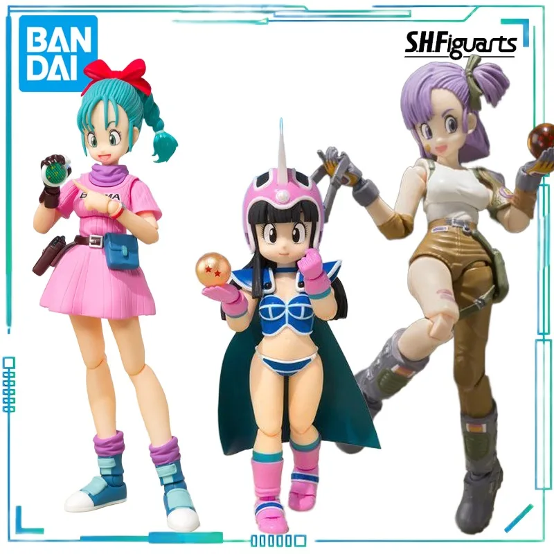 

BANDAI Genuine S. H. Figuarts Series Movable Toys Dragon Ball Series Qiqi，Bulma Finished Product Model Collectibles Mobile Toys