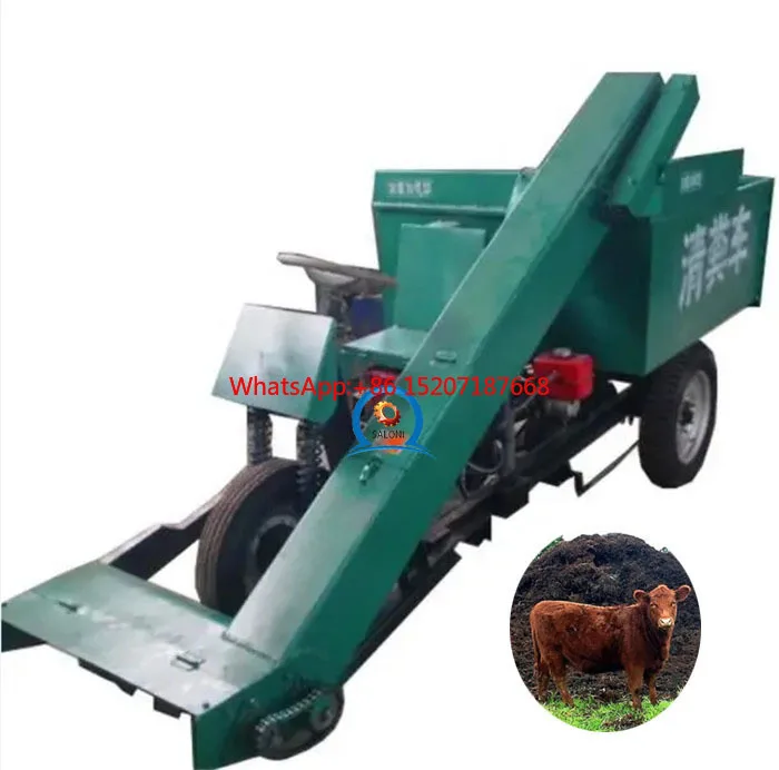 hot sale hydraulic manure cleaning truck four-wheel self-propelled collection shovel animal husbandry manure removal truck