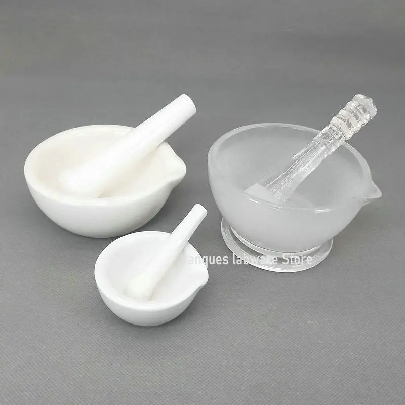 

1 шт. 60/75/80/90/100/120/130/150/160 мм стекло/керамический ступка и пестик химическая лабораторная реагентная чаша для исследования