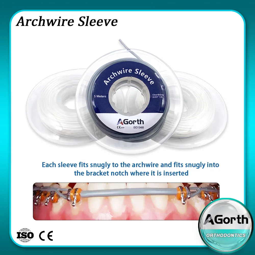 5 m/Rolle Dental Bogen Draht Schützen Rohr Kieferorthopädische Elastische Archwire Hülse Schläuche Zahnmedizin Material Für Zahnarzt Grau/transparent