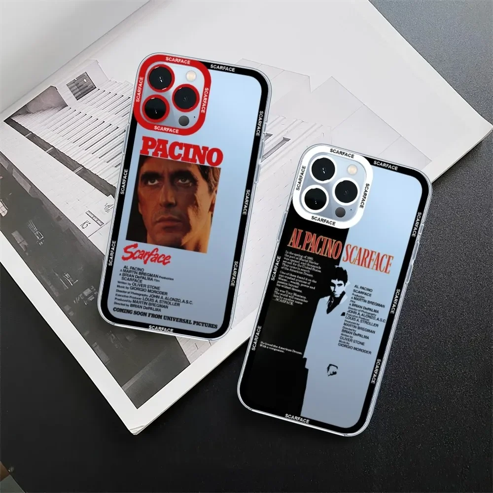 Scarface 1983 film Al Pacino Phone Case For iPhone 11 12 Mini 13 14 Pro Max Transparent Shell