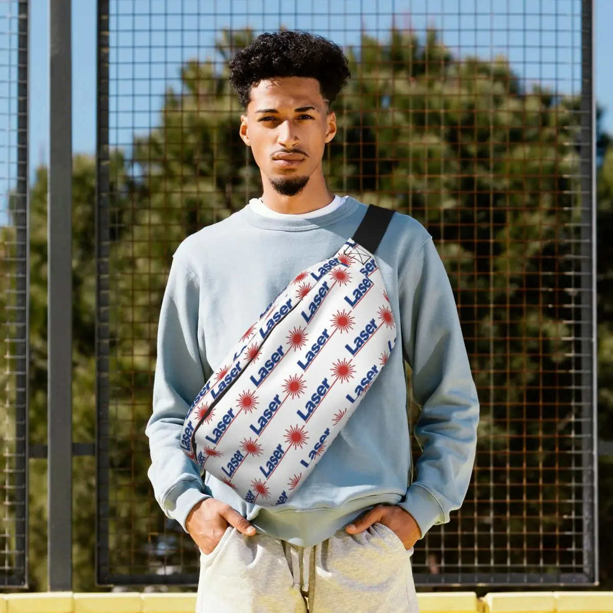 

Сумка-бананка через плечо с лазерным логотипом парусника, унисекс, регулируемая поясная сумка для путешествий, бега, хранения денег и телефона, нагрудная сумка