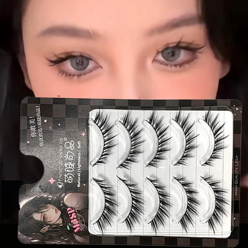 Whole Strip Natural Fox False Eyelashes Fluffy Wispy Baby Crook Curved Eyelashes Extension Eyes Makeup Faux Cils in Bulk 속눈썹