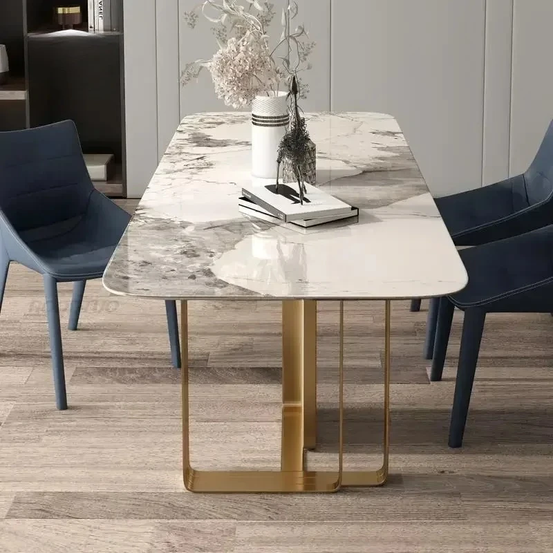 

m for Minimalist Design Rectangular Marble Table Kitchen Dining Set 4 Chairs Modern Dining Room Kitchen Table Furniture m