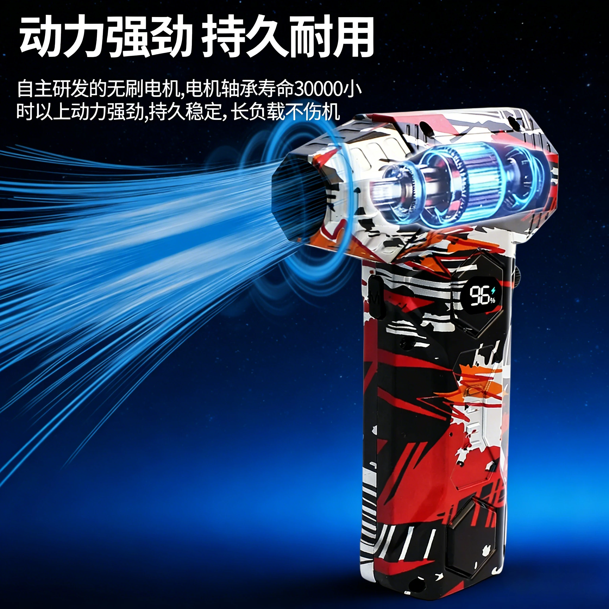 

Мощный турбоструйный вентилятор X11Pro | Бесщеточный двигатель 990000 об/мин, скорость ветра 75 м/с | Комбинированный перезаряжаемый вакуумный вентилятор емкостью 10000 мАч