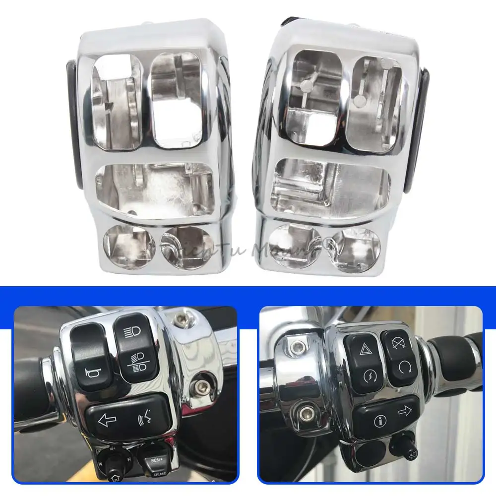 Harley Touring/Road/Street GlideSportster/Dyna/Softail 2002-2025 모델 용 오토바이 핸들 바 제어 스위치 하우징 커버