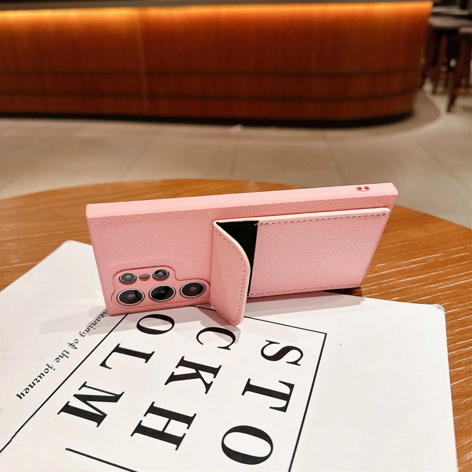 Vegan Leather Solid Color Wallet Case For Samsung Galaxy S26 Ultra S25 S24 S23 Plus Card Slot Stand Anti-Shock Cover view 5