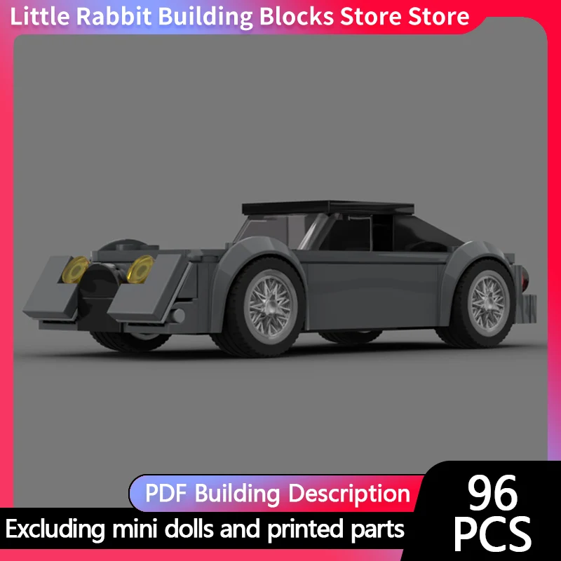 City Car Model MOC Building Bricks Retro Retractable Roof Sports Car Modular Technology Children Holiday Gifts Assemble Toy Suit