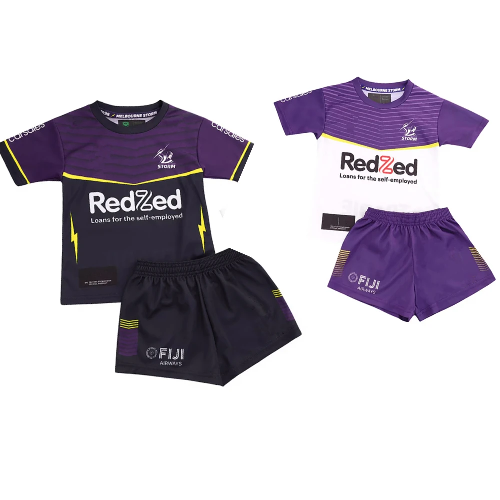 Age 3-13 years old kids rugby jersey 2025 Melbourne Storms Australia children youth rugby shirt