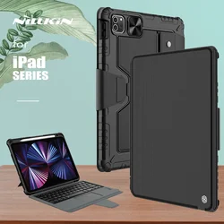 NILLKIN for iPad Air 10.9 2020 Air 4 Air 5 Pro 11 2020 2021 Lens Case Slide Camra Cover Slim Bumper Combo Keyboard Stand Case