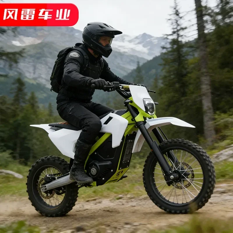 European and American cross-border electric off-road motorcycle 72V6000W large mountain Gaosai light peak lithium battery