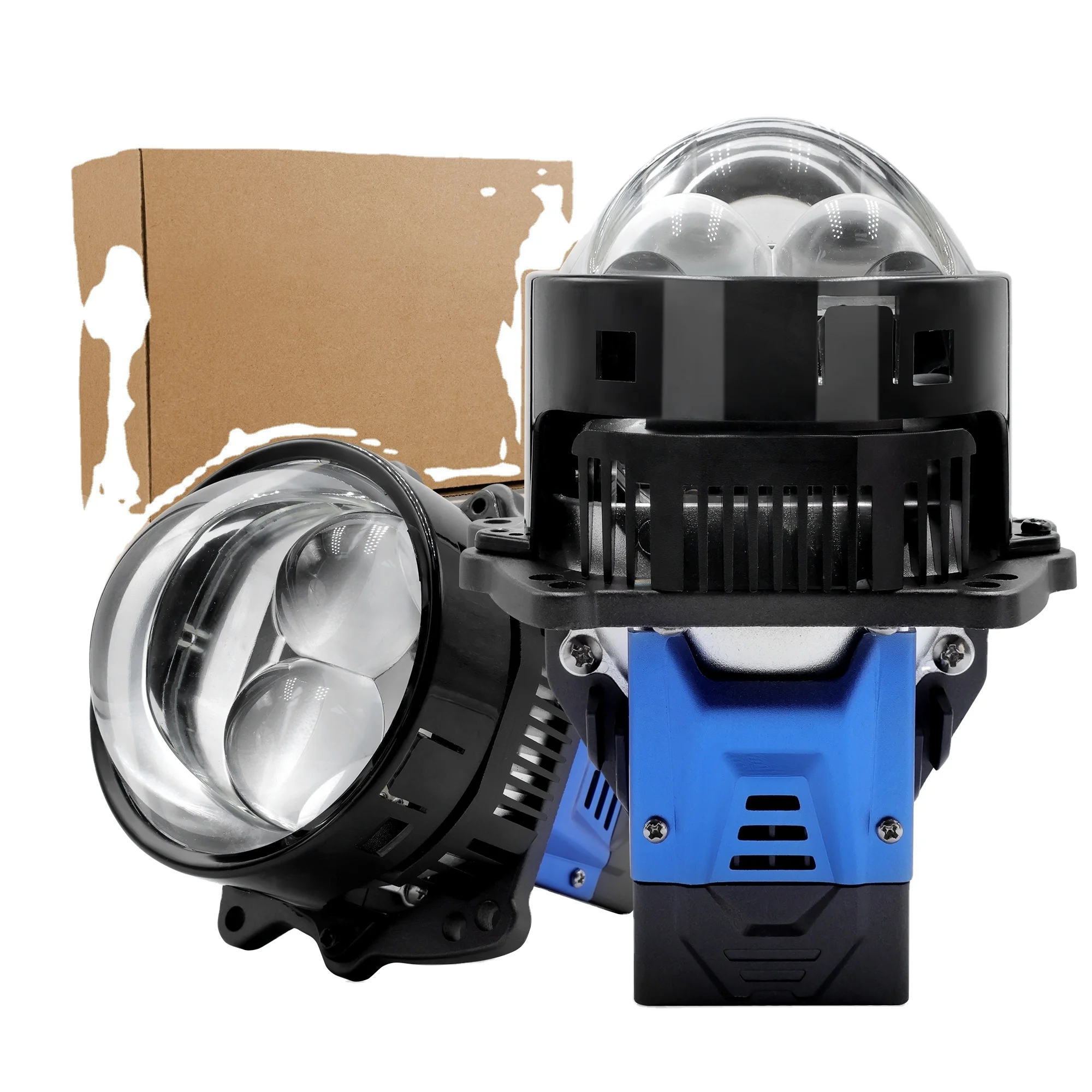 

Ultra-high brightness 150w 30000lm 3-inch dual laser LHD RHD plane cutting line dual lens projector, dual LED car headlights