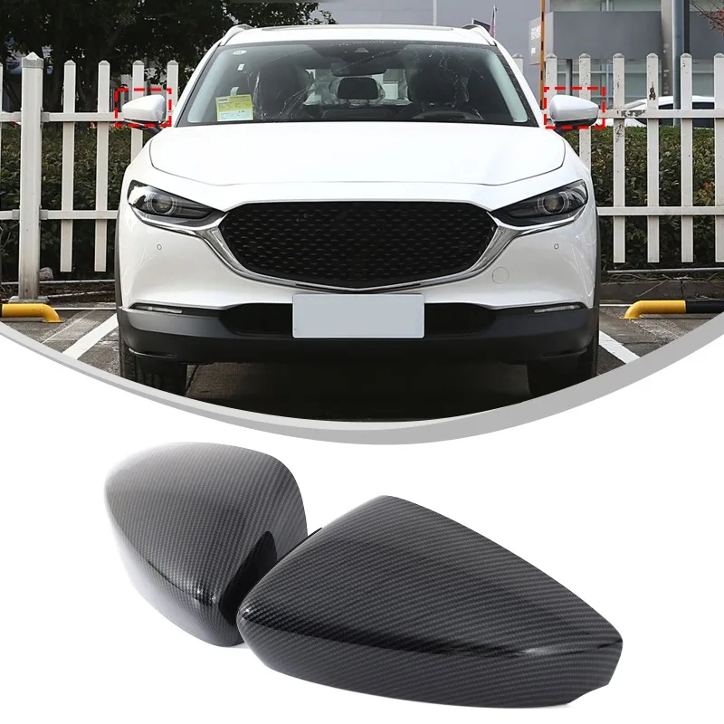 

2pcs ABS Exterior Mirror Covers Trim For 2020–2024 Mazda CX-30 Outer rearview mirror cover Accessories