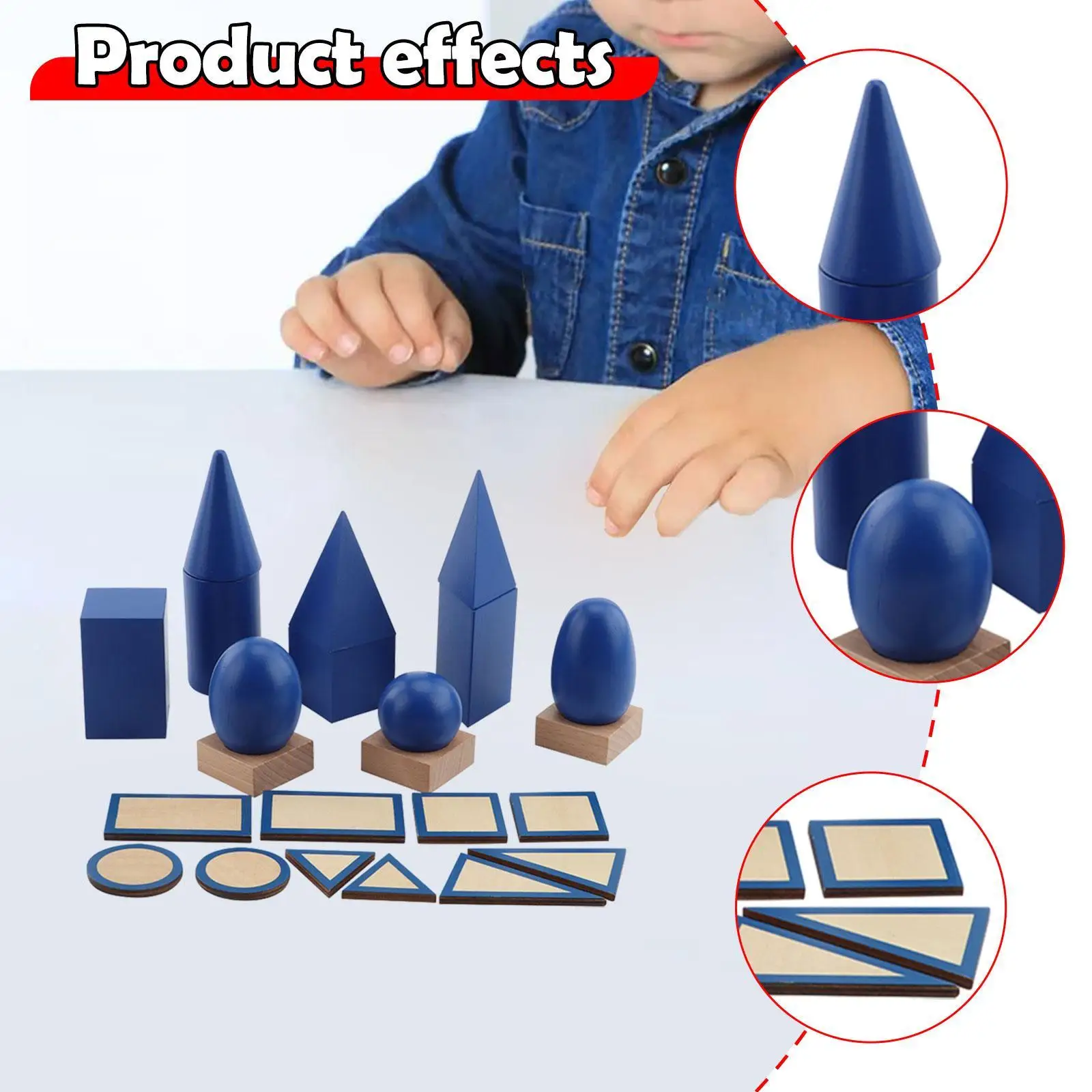 幾何学ソリッドブロックセット 空間認識強化 数学ゲーム 感覚玩具ブロック 男の子 女の子 子供 3歳以上