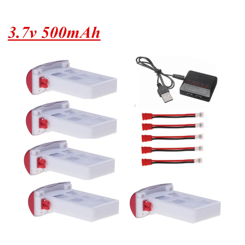 3.7V 500mAh Lipo Battery + Charger For Syma X5HC X5HW X5UW X5UC RC Quadcopter Drone Spare Part 3.7V rechargeable battery