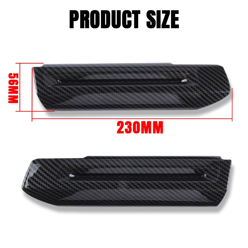 Auto Carbon Fiber Interior Door Armrest Trims Decoration Cover Stickers For Ford Mustang 2017 2018 2015-2020 Car Accessories