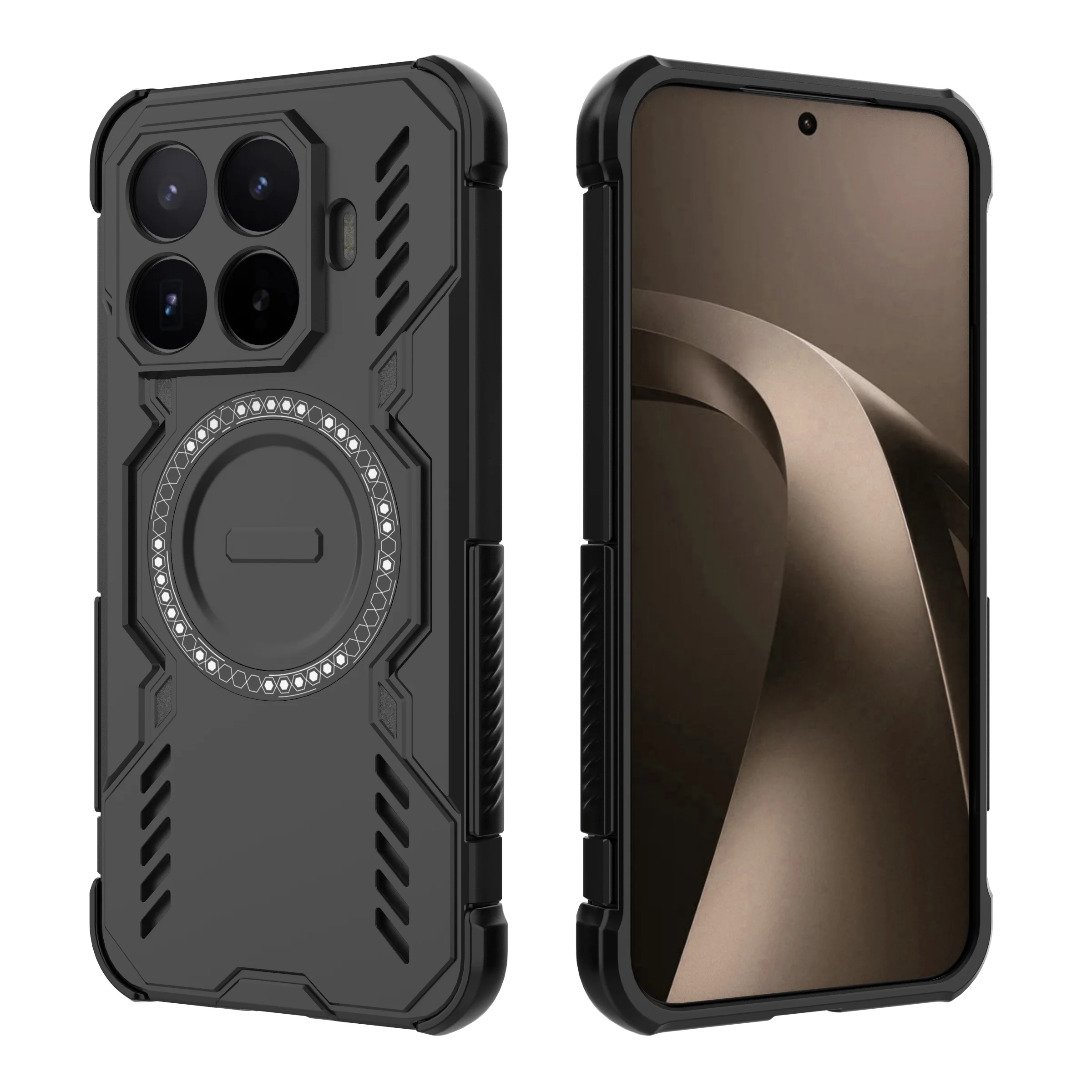 Coque de téléphone magnétique antichoc avec dissipation thermique pour Xiaomi 17T Pro 15T 15TPro, airbags aux quatre coins, protection anti-chute