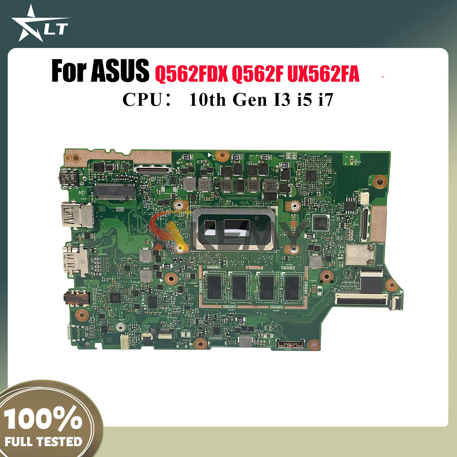 UX562FA Laptop Motherboard For ASUS ZenBook UX56IQ UX562 Q562FDX Q562F Notebook Mainboard With 10th Gen I3 i5 i7 102% tests OK