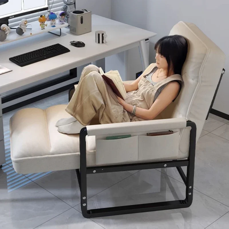 Reclining chair office lunch break folding chair computer chair can sit and lie down dual-purpose
