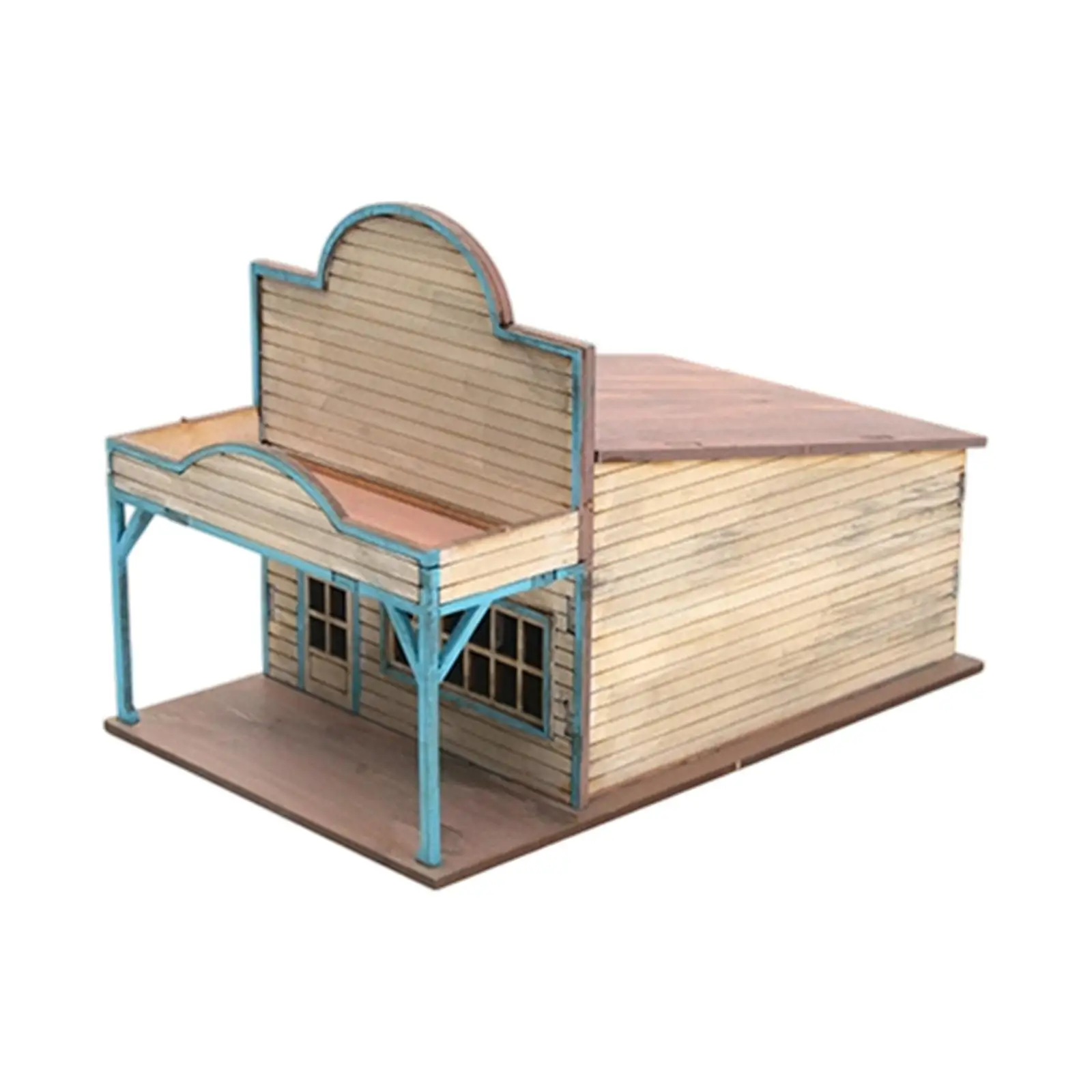 1/72 مدينة بناء أطقم منمذجة لتقوم بها بنفسك مباني المدينة الأوروبية والأمريكية لم تنته مصغرة المشهد نموذج Diorama ثلاثية الأبعاد الألغاز الخشبية