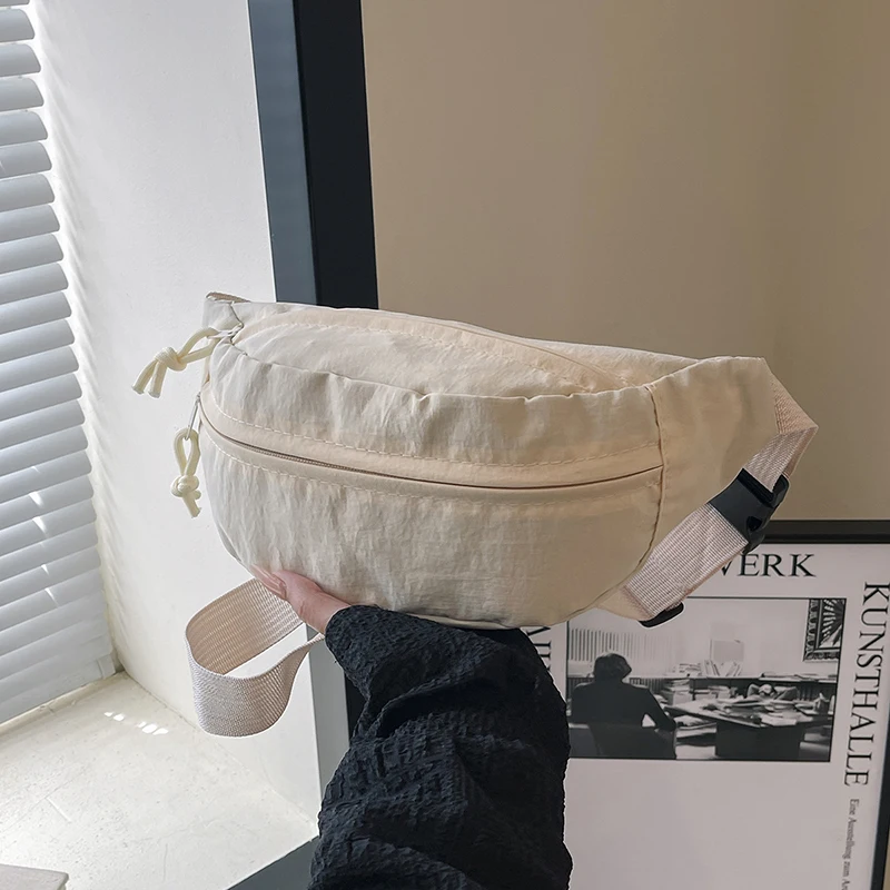 

New Style Casual And Simple Crossbody Bag Plain Color Sports Waist Bag Single Shoulder Crossbody Bag For Both Men And Women