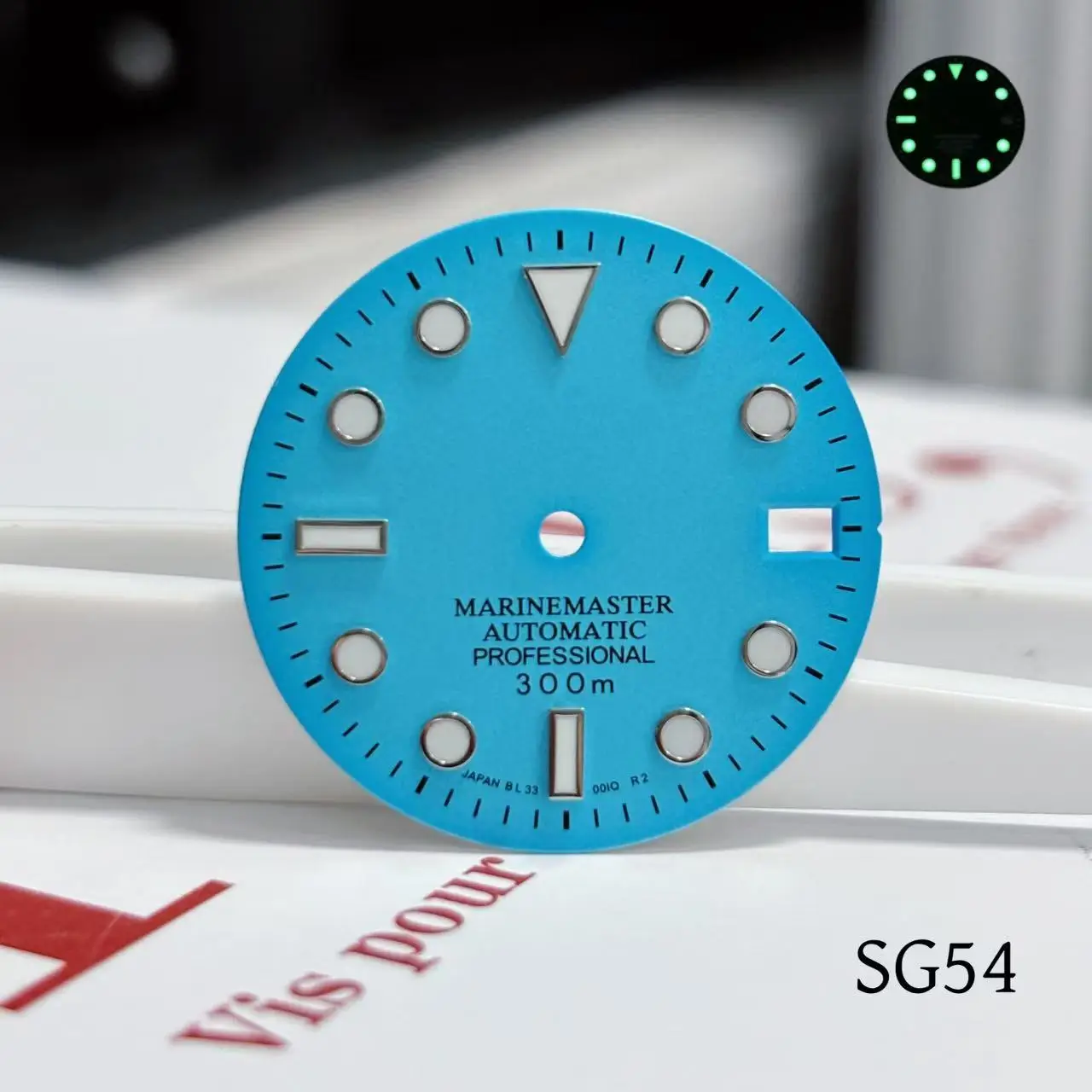 

Hot Selling 28.5mm SUB Green Glow Black Green s logo dial Silver Gold Gold needle set NH35 s dial automatic movement