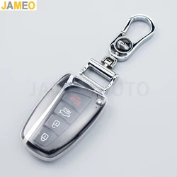 Transparent Key Case Cover Holder For Hyundai Genesis G80 Santa Fe Grandeur HG Sedan 3DM Grand SantaFe 2018 IX45 EQUUS Azera