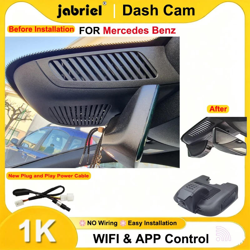 Jabriel 1K Wifi DashCam for Mercedes Benz A Class w177 for Mercedes Benz AMG A35 CLA35 for Mercedes B Class w247 w118 2019 2021