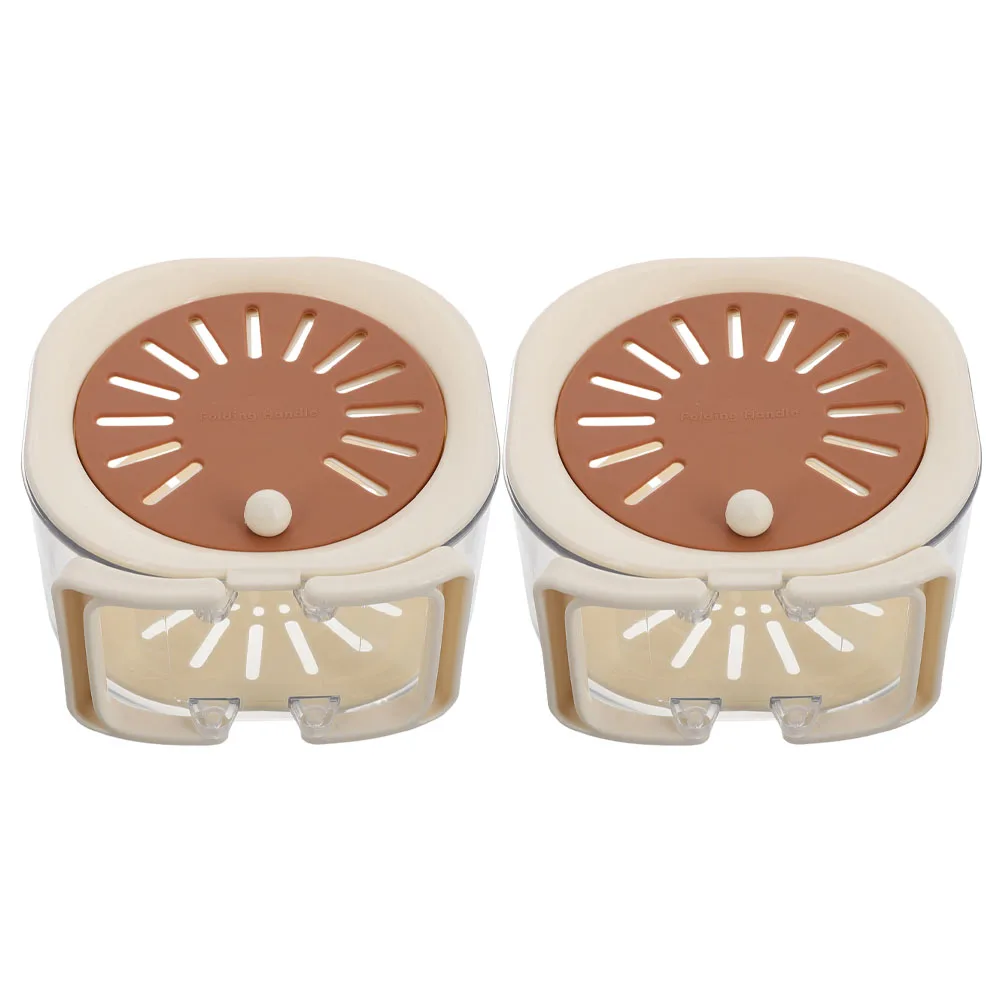 

2Pcs Drainage Freshkeeping Basket Vegetable Washing Bowl Fruit Strainer Multi Purpose Kitchen Container Gadgets