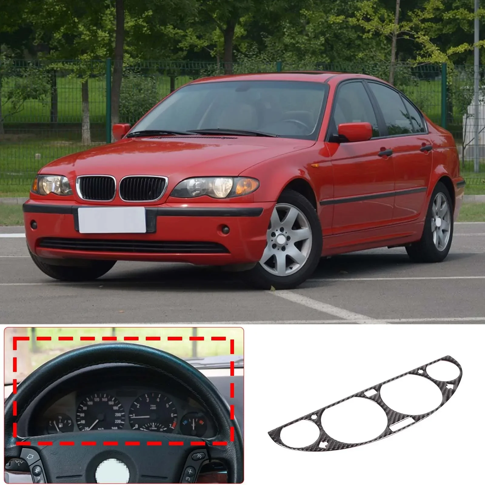 

For BMW 3 Series E46 1998-2004 car styling car dashboard display frame sticker car interior protection accessories