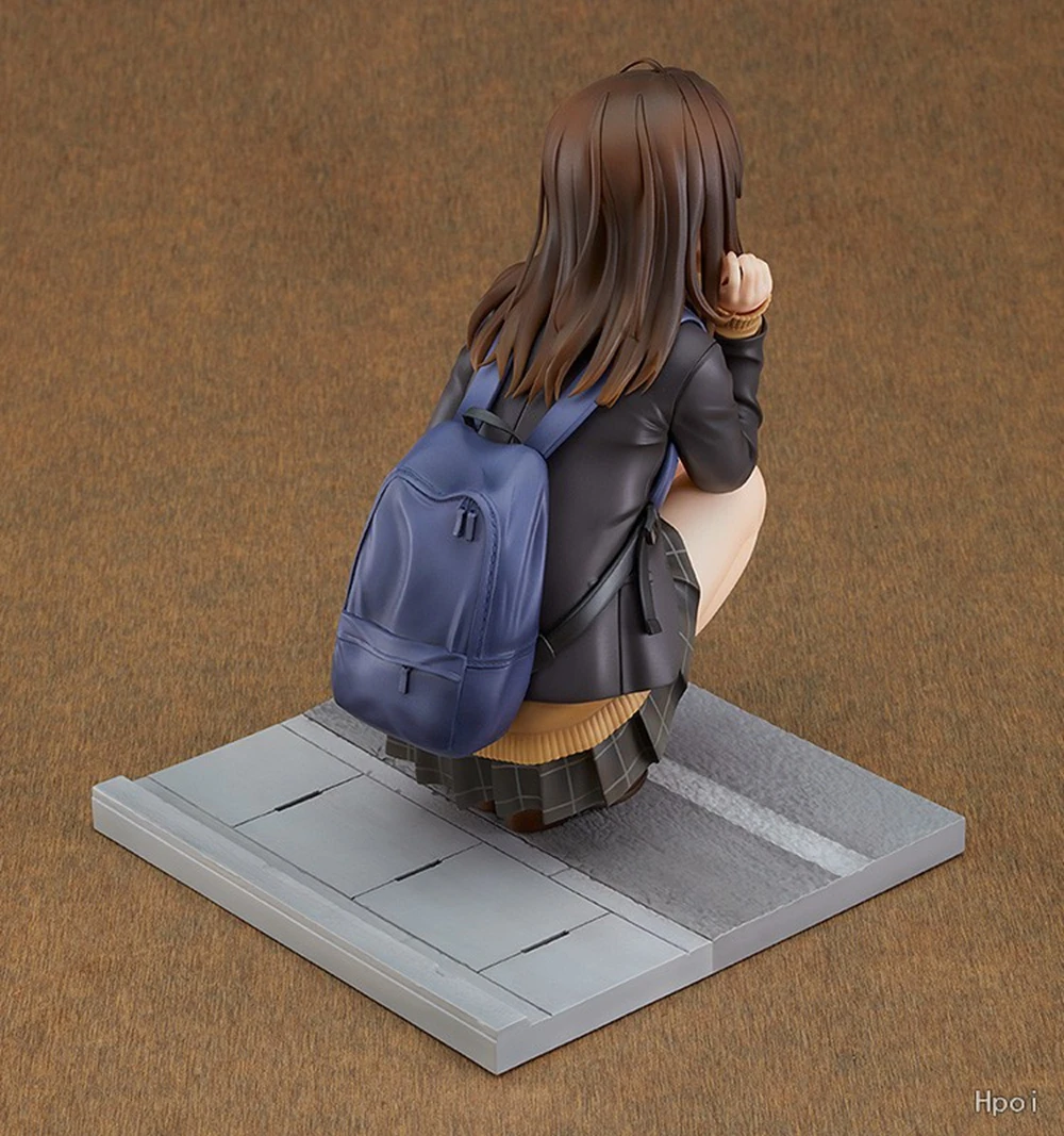 Figura de Anime de Ogiwara Sayu de 15 cm, Hige Wo Soru Soshite Joshikousei Wo Hirou, Modelo de Animación en Posición de Sentadilla, Juguetes, Regalos, Decoración, PVC