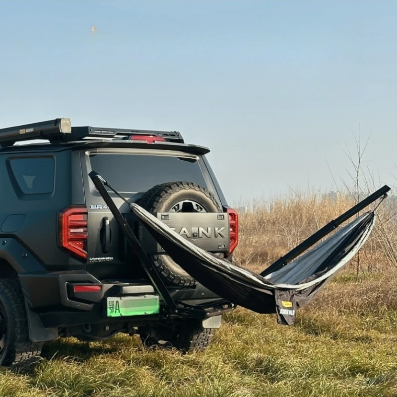 Outdoor Tent Hammock Extension Trailer Bar Square Mouth Hammock Camping Self Driving Trailer Hook Vehicle Extension Rear Swing