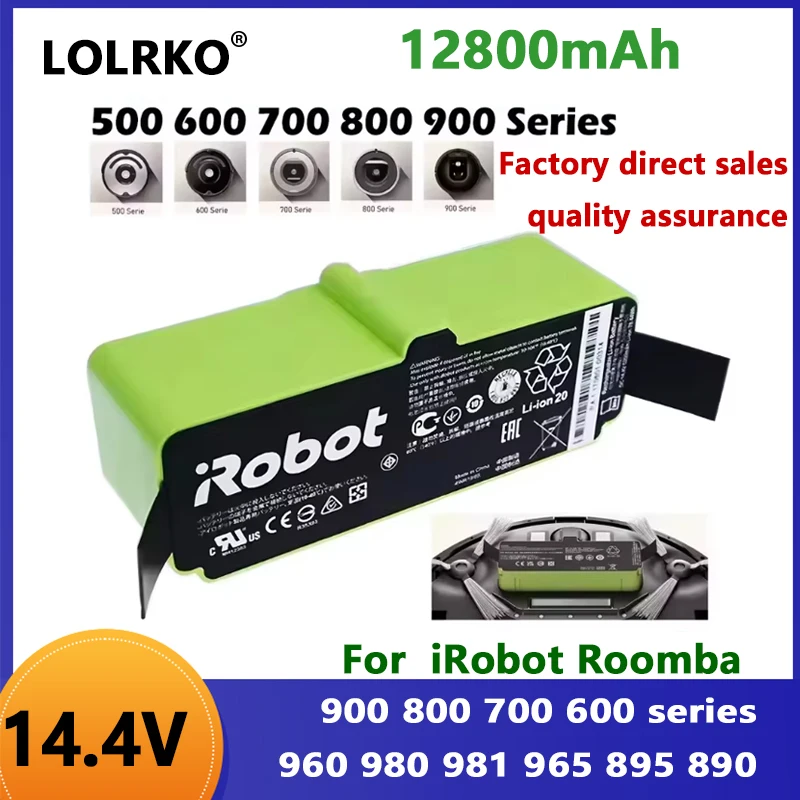 Batería de Iones de Litio de 14.4V para Limpiador iRobot Roomba Serie 900 800 700 600 960 980 981 965 895 890 860 695 692 690 680 675