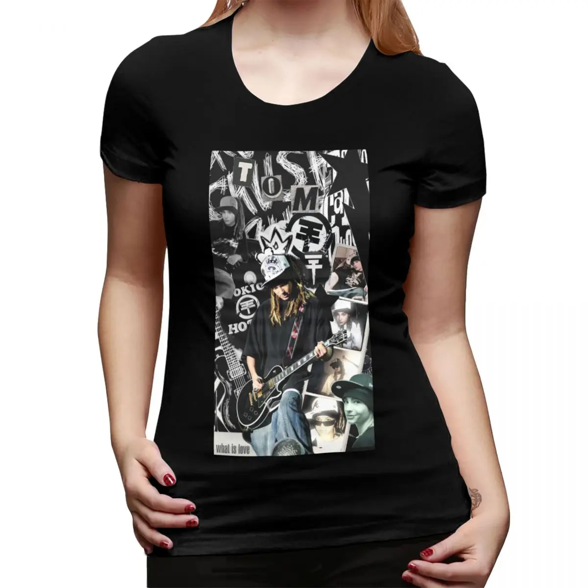 

Футболка Tokio Hotel Tom Kaulitz Music Band для женщин, уличная одежда с круглым вырезом, футболки, женская летняя одежда с короткими рукавами, топы