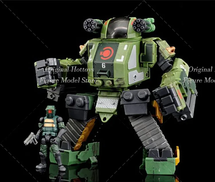 Acid Rain War 1/28 Scale Male Soldier Series Green K6 Four Eye Tank Full Set 2.5-inch Action Figure Model Gifts Collection