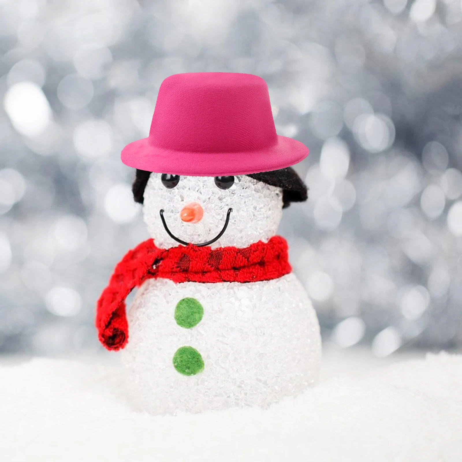 

4Pcs Mini Snowman Hats Small Lightweight Tops Hat DIY Craft Decorations Mini Hats Tiny Hat Supplies Party Supplies