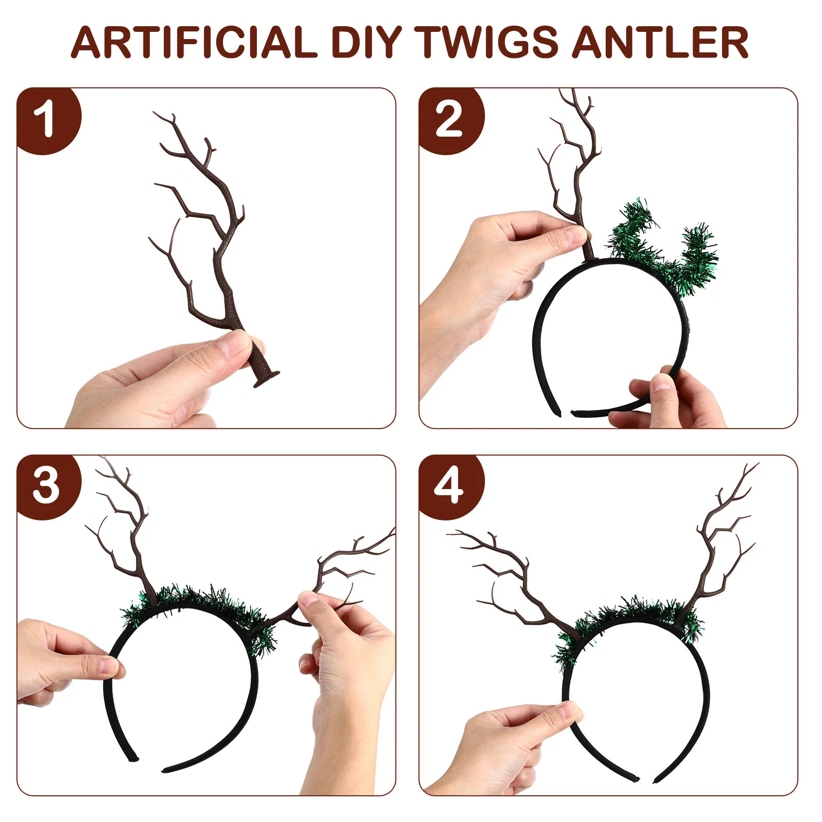 10 Pcs Fall Decorations for Home Decorative Plant Twigs Crafts Artificial Antler Branches Resin DIY Tree Dried Vase