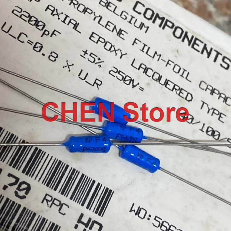 20PCS/lot original BC VISHAY KP464 2200PF 250V 5% 5X10MM PH 222 2n2 Tin film tin foil guitar axial capacitor free shipping