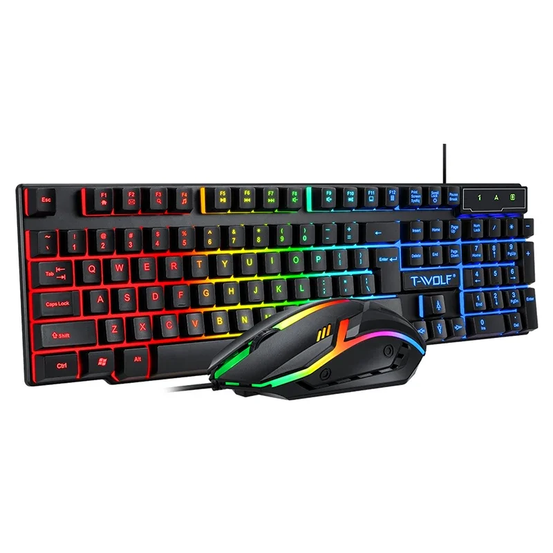 Imagem -05 - Rgb em Teclado de Jogo e Mouse Grupo Luz Ergonômica Sensação Mecânica Fone de Ouvido Mouse Pad Combinação