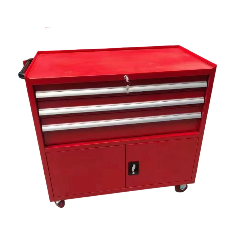Aochen 5 Drawer Double Door Metal Rolling Combination Lockable Tool Cabinet for Workshop Storage Tools