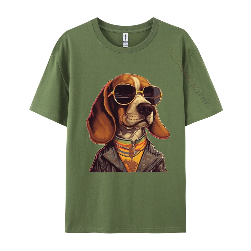 Old School Beagle T-shirt Simple Style Oversize Printed Tee Shirt Mens Cotton Cute Tshirt Luxury T Shirt