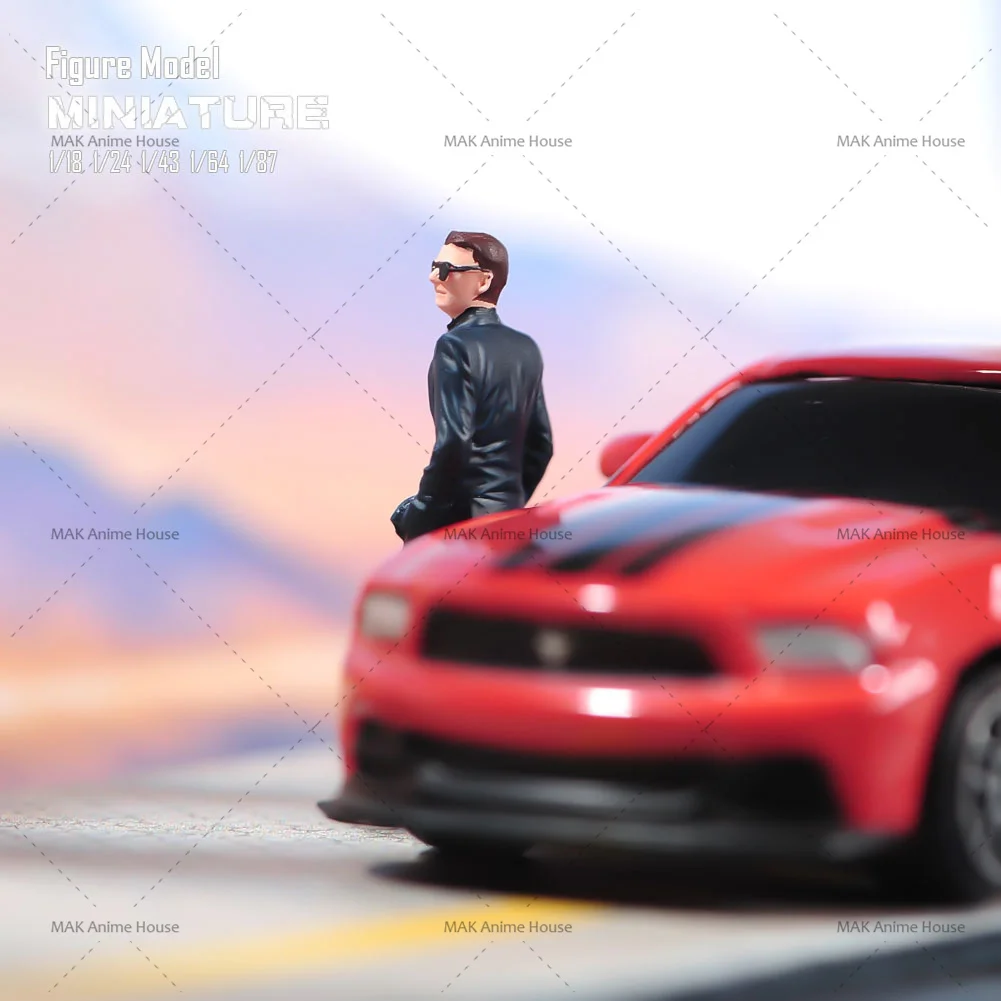 3D Printed 1/87 1/64 1/43 1/24 1/18 Handsome Male Wear Suit Sunglasses Miniature Figure Mini Diorama Resin Street Scene Prop