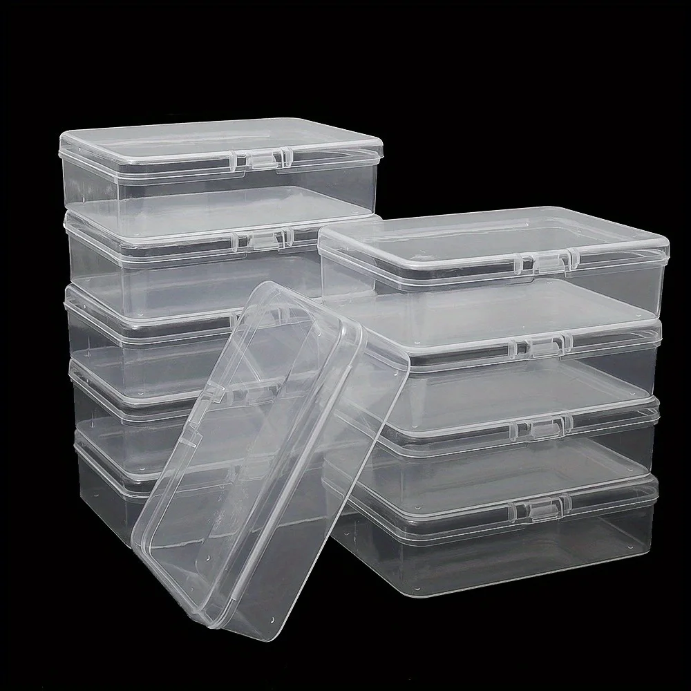 12 Stück transparente Spielkarten-Aufbewahrungsbox mit Deckel, stapelbarer Mini-Kunststoffbehälter für Visitenkarten, Clips, Schreibtisch-Organizer – Detail 12