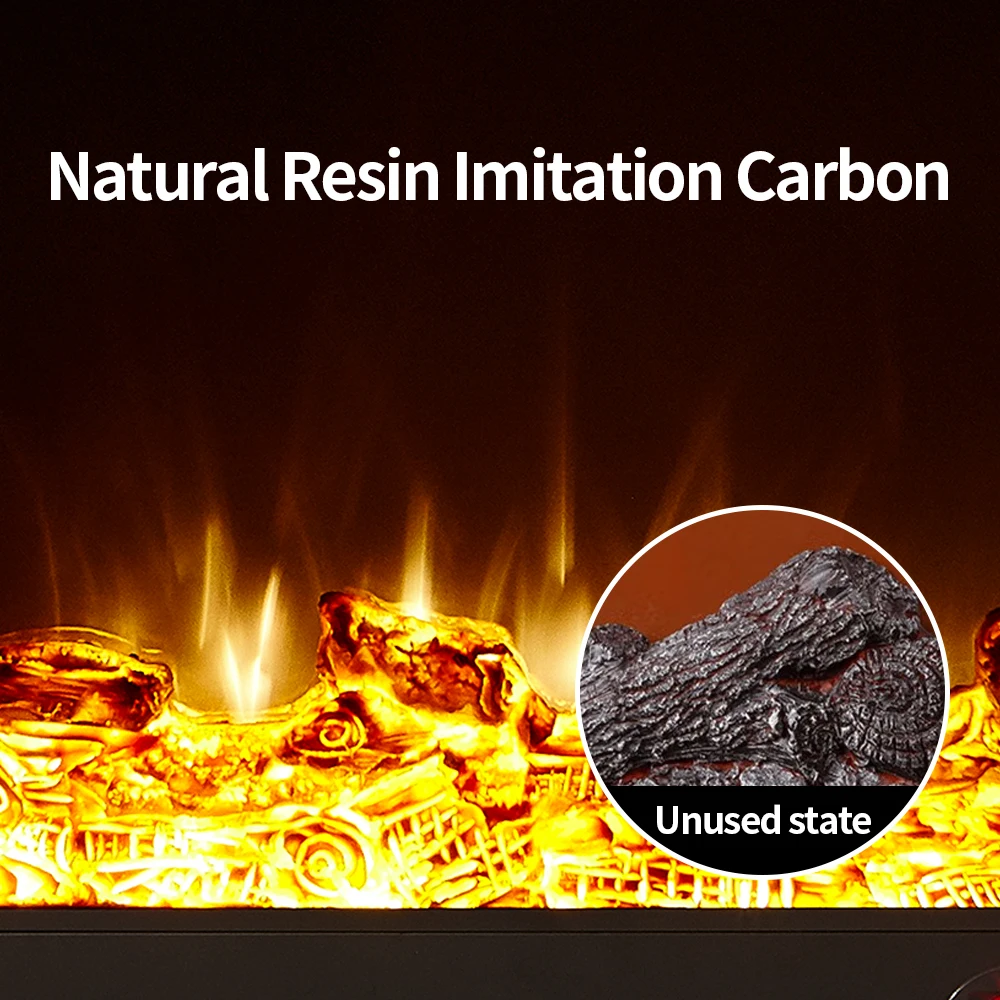 Home Indoor Modern Intelligent Decorative Electric Fireplace Insert Built-In Wall-Mounted Heater LED Flame English 260-320 ft - view 3