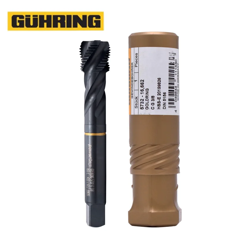 German Original GUHRING DIN Standard Pipe Spiral Fluted Tap Pointed G 1/8 1/4 3/8 3/4 1/2 Machine Screw Thread Taps