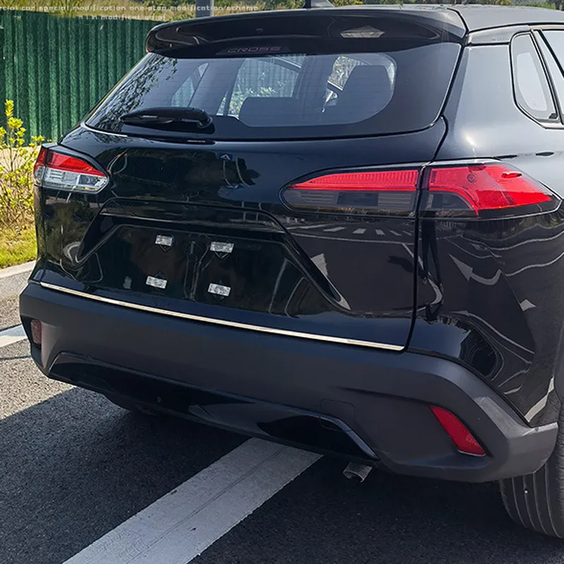 

For Toyota Corolla Cross SUV 2022 2021 Stainless Steel Tailbox Door Trim Rear Door Anti-collision Sticker Styling Accessories
