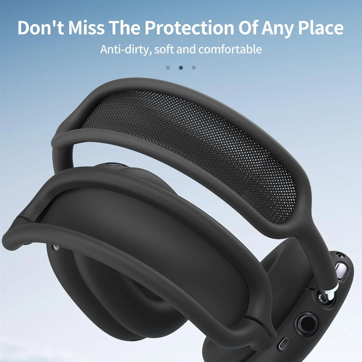 For Airpods Max Headphones Soft Silicone Case 3 in 1 Protective Cover Anti Scratch Earphone Cases for Airpodmax Accessories