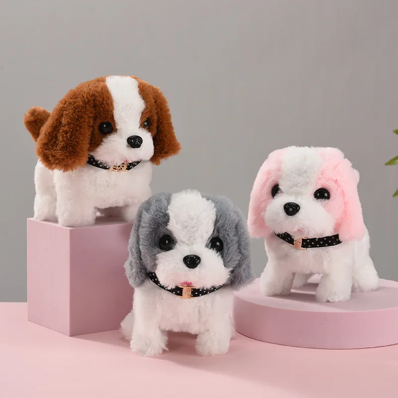 Simulation réaliste en peluche chien intelligent appelé marche en peluche jouet électrique en peluche Robot chien enfant en bas âge jouet cadeau de noël Игрушки