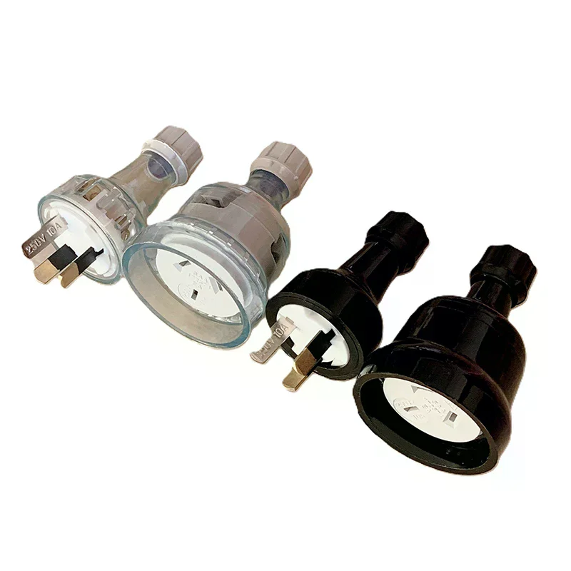 

1/2PCS Rewirable Plug Socket Australian Female Socket 3 Prong Electrical Socket Grounded Rewire Socket DIY Assembled