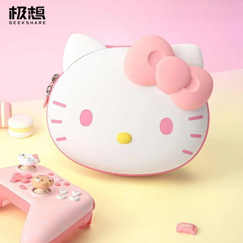 سانريو الكرتون تصميم مخصص مرحبا كيتي أذرع التحكم في ألعاب الفيديو حقيبة التخزين Ps5/Nspro/Xbox حقيبة تحكم حقيبة كتف أنيمي الطرفية